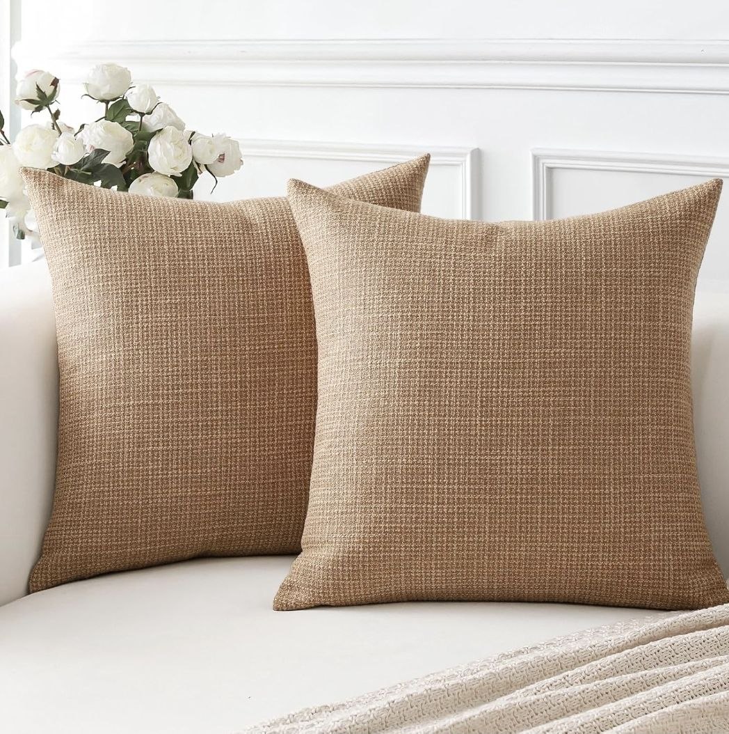 Coussin lin lavé sable