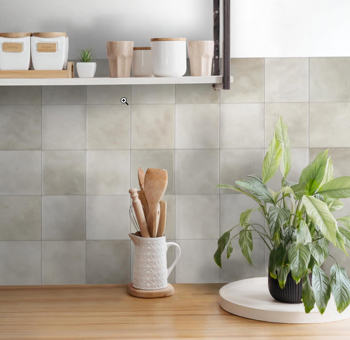 Smart Tiles Adhesive Backsplashback Zellige Greige