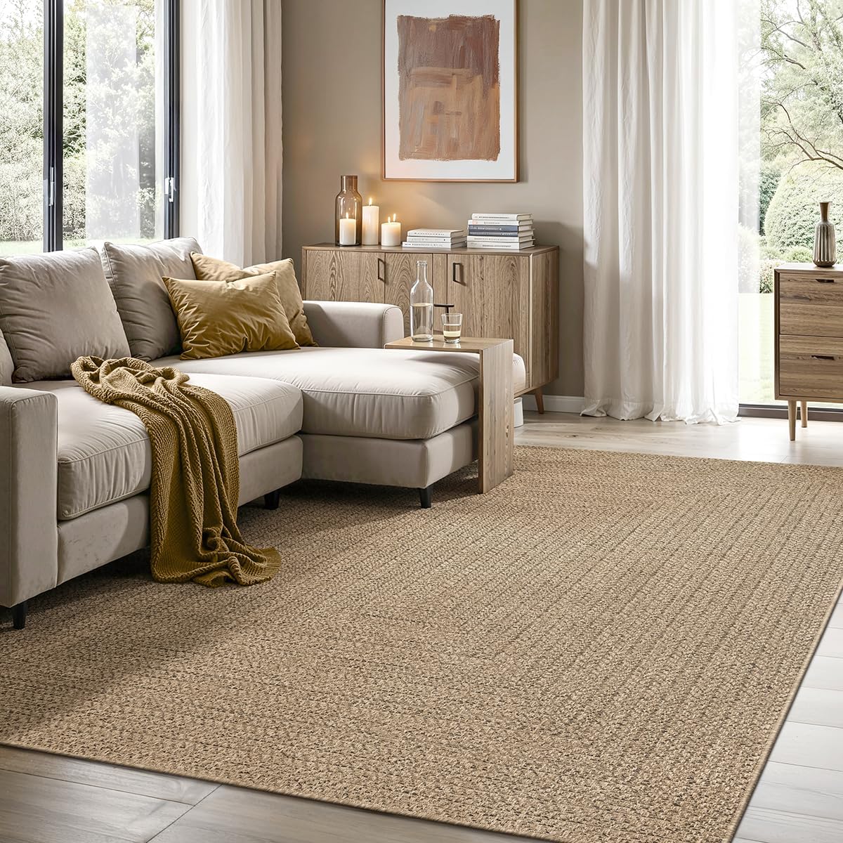 Tapis Kansas — style jute naturel